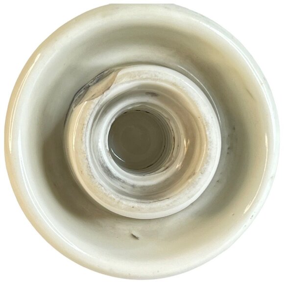 Ceramic White Glazed Knox Insulator Saddle Top Telephone Wire VTG Porcelain Chip - Picture 6 of 8